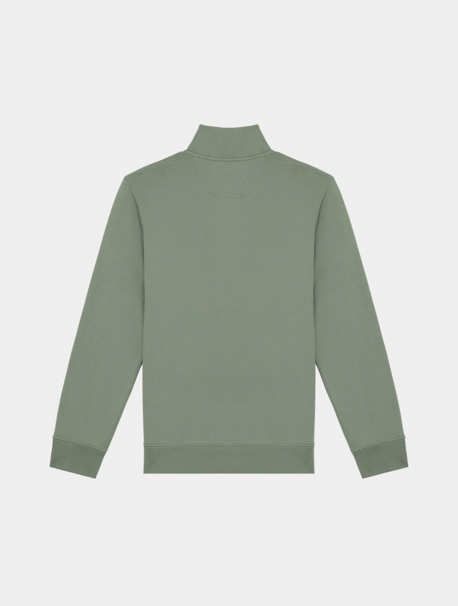OWNBOZZ HALF ZIP SWEATER — Olive - Image 2