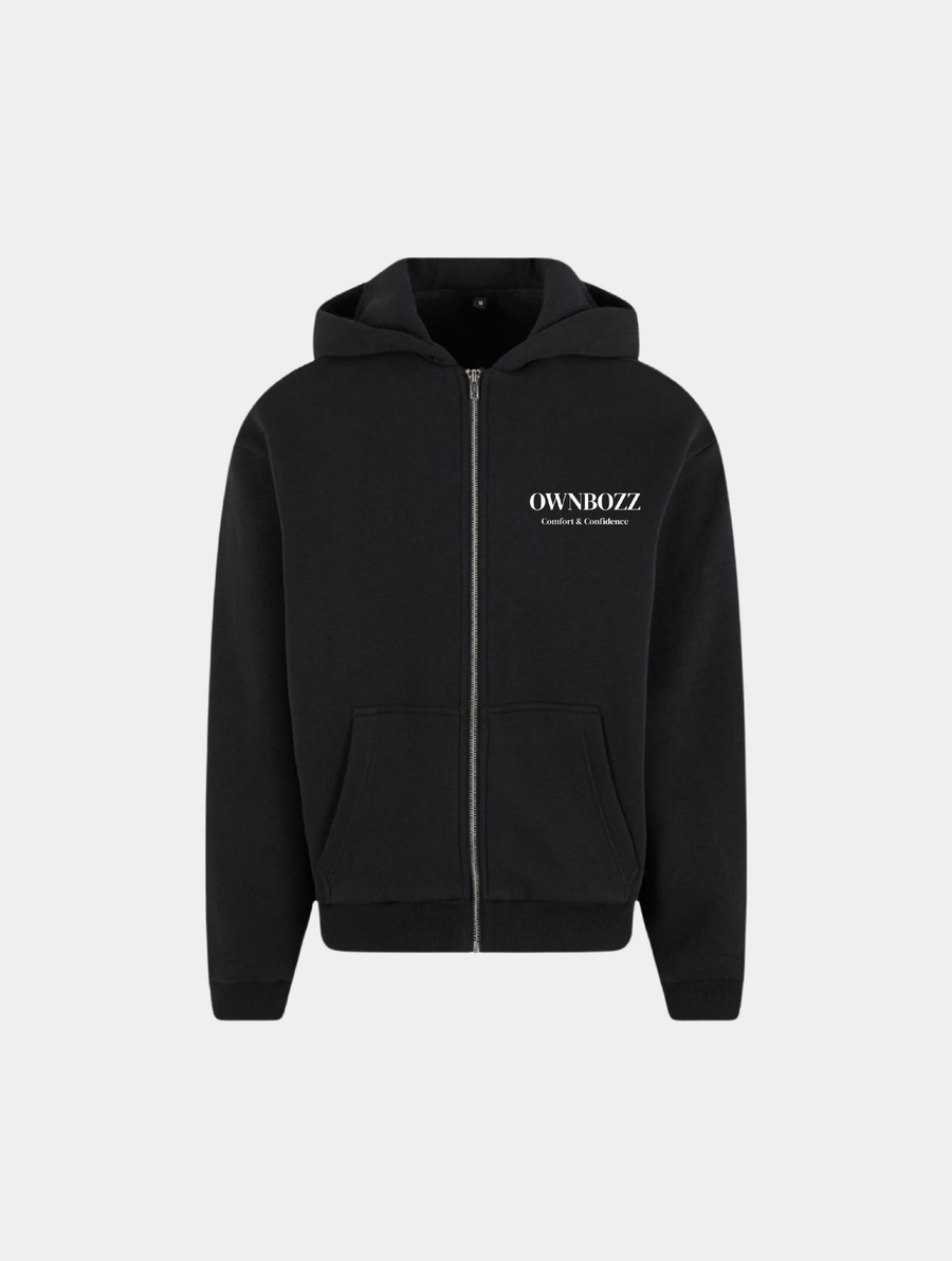SOFT ZIP HOODIE — Black - Image 2